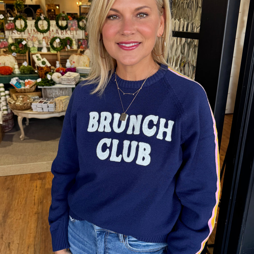Brunch Club Sweater - Navy