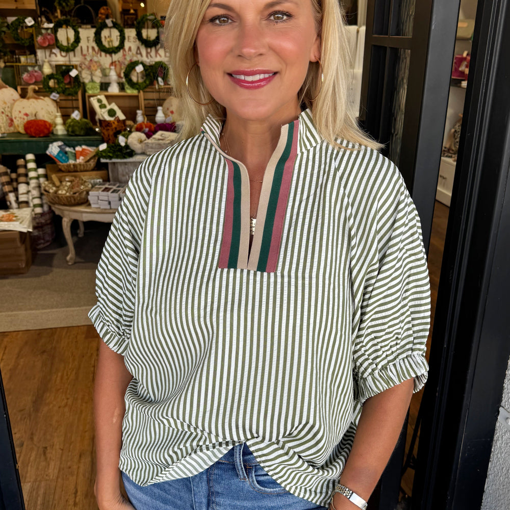 Birdie Top-Olive