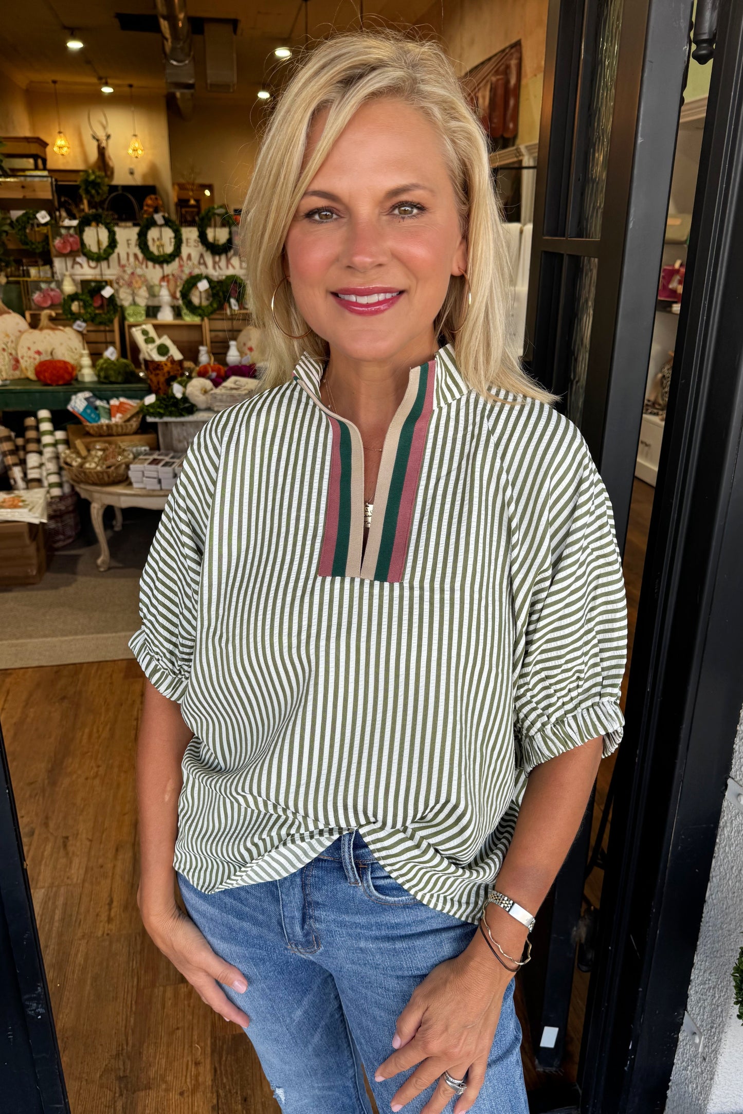 Birdie Top-Olive