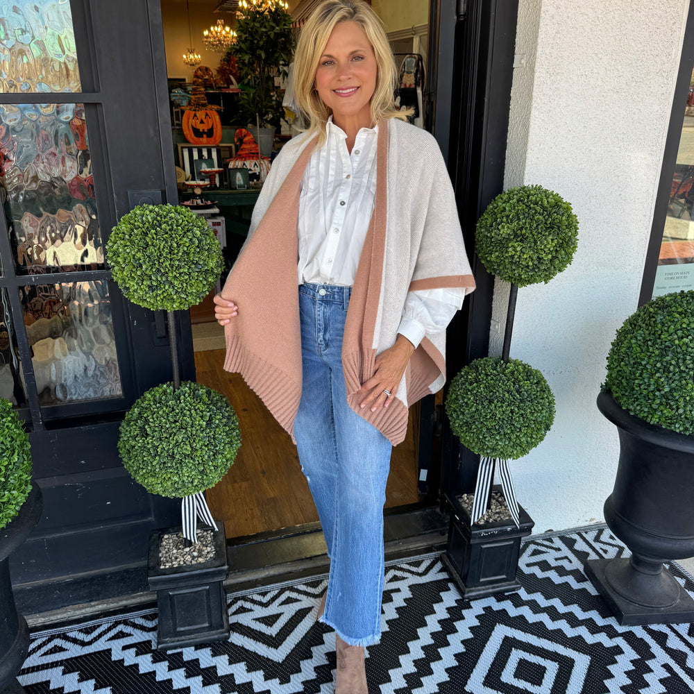 
                  
                    Bringham Reversible Poncho - Tan
                  
                
