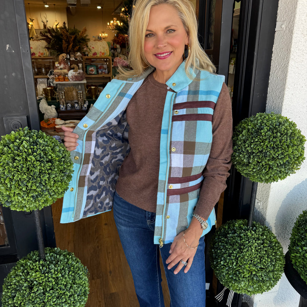 Dizzy Lizzie Vest Plaid Flannel