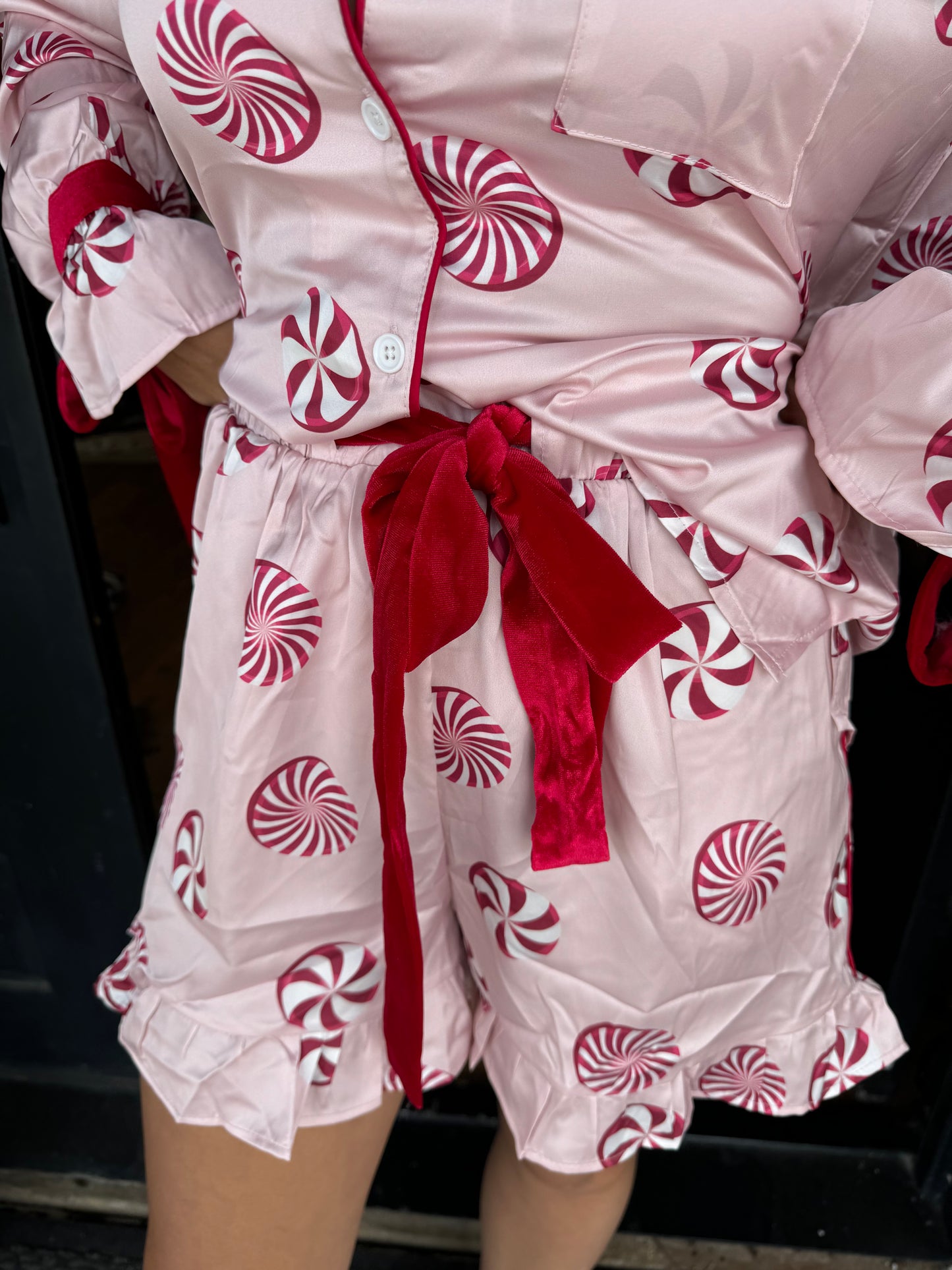 Louisa Candy Cane Pajama Set