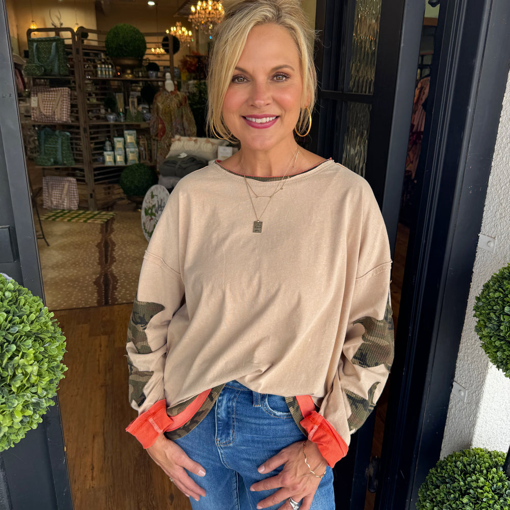 Vicky Top - Washed Taupe