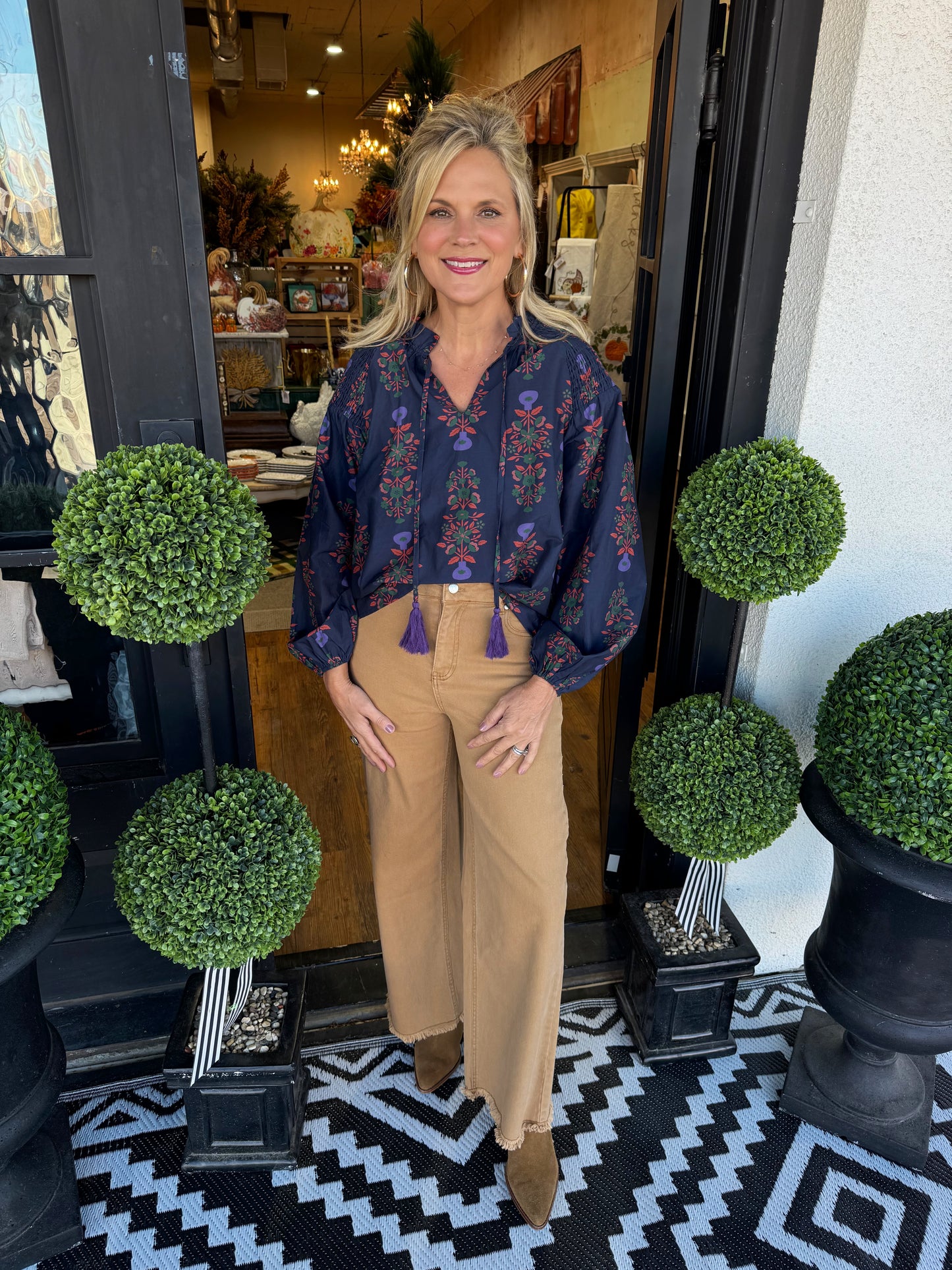 Monica Top - Navy