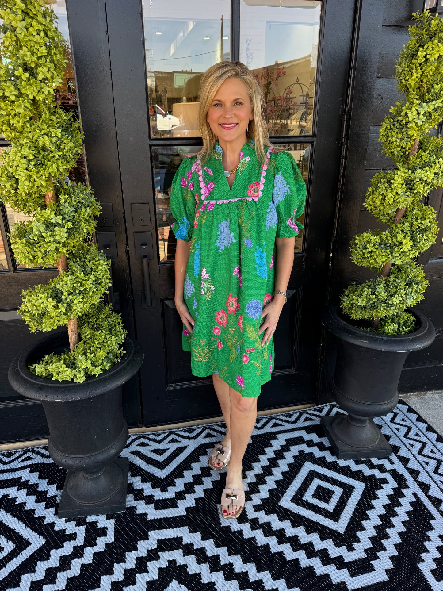 Charlotte Dress - Island Green