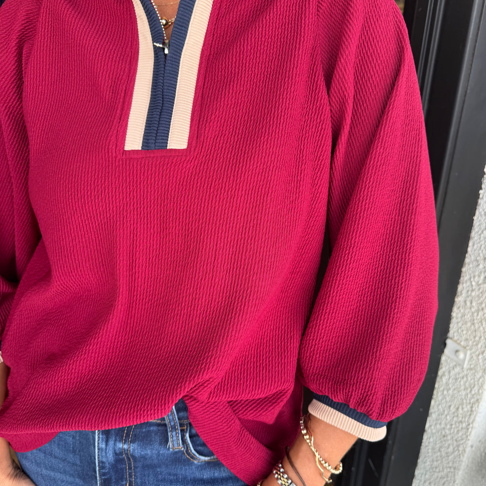 
                  
                    Destiny Top - Burgundy
                  
                