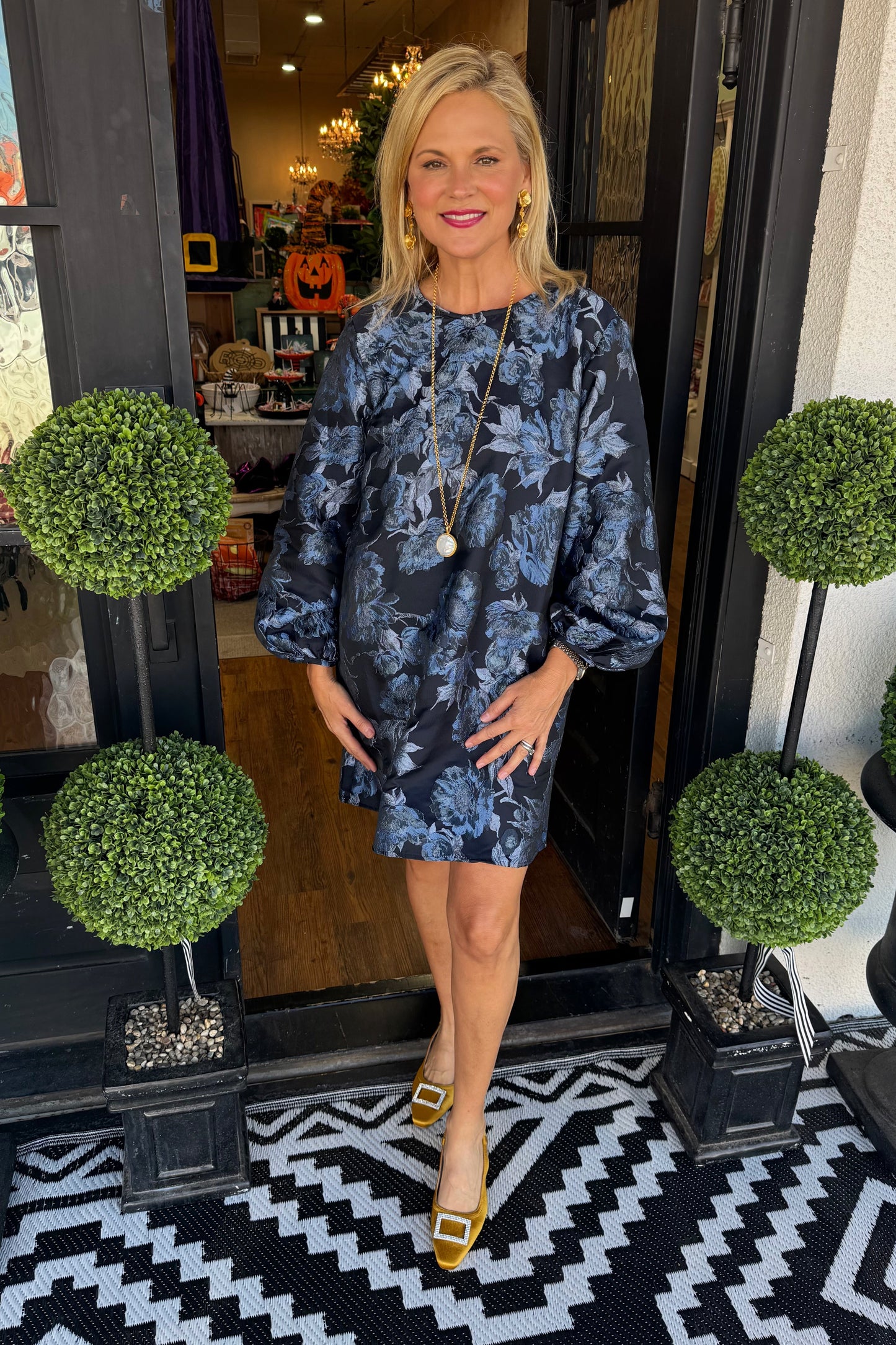 Harper Dress - Navy
