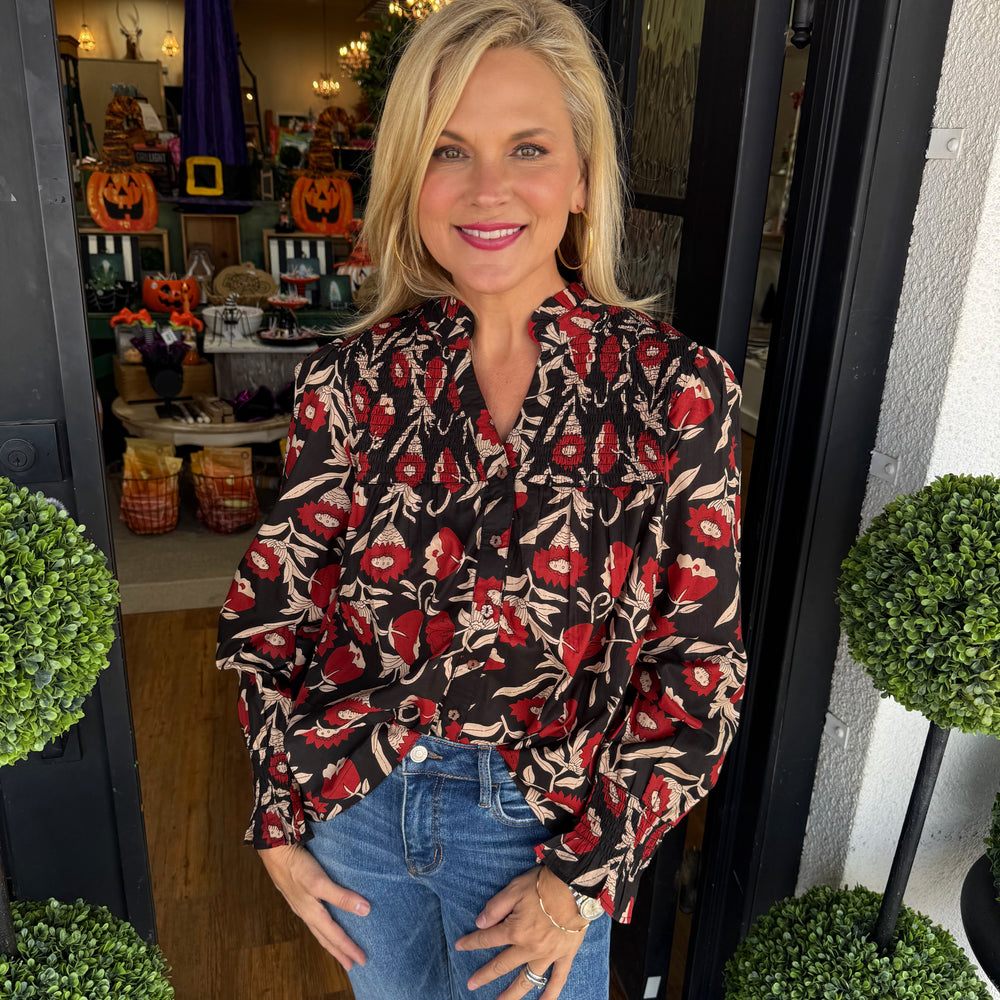 Ivy Jane Fields of Poppies Top