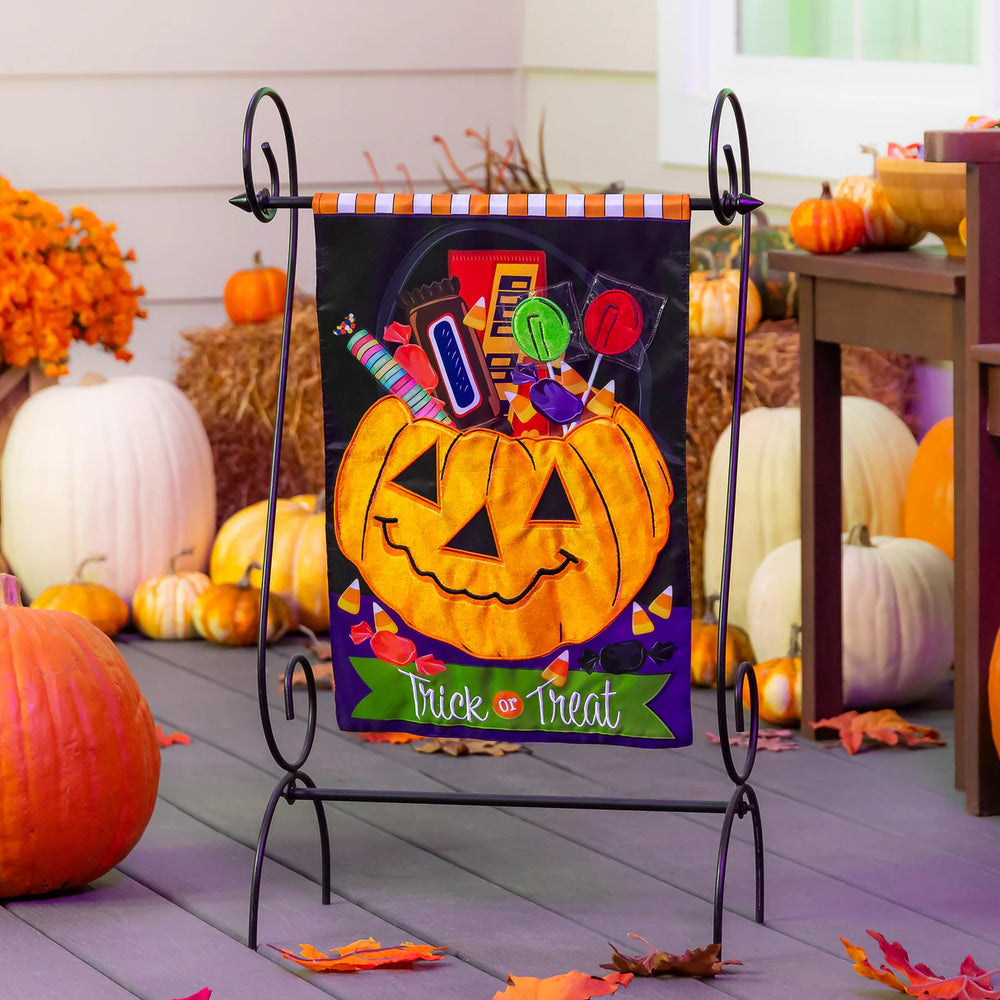 Trick or Treat Halloween Pumpkin Garden Flag