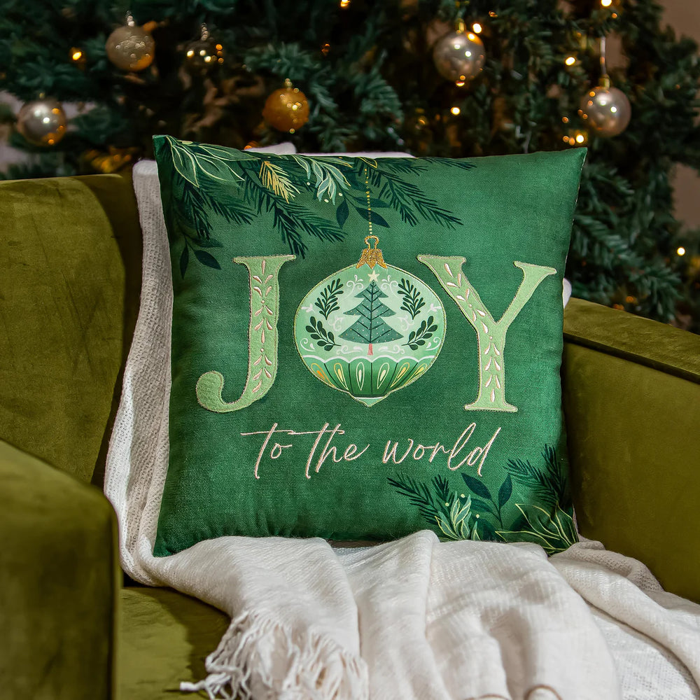 Shades of Green Ornament Throw Pillow