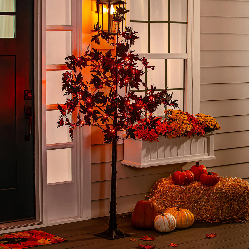 Halloween Maple Indoor/Outdoor LED Color Changing Tree - 72"