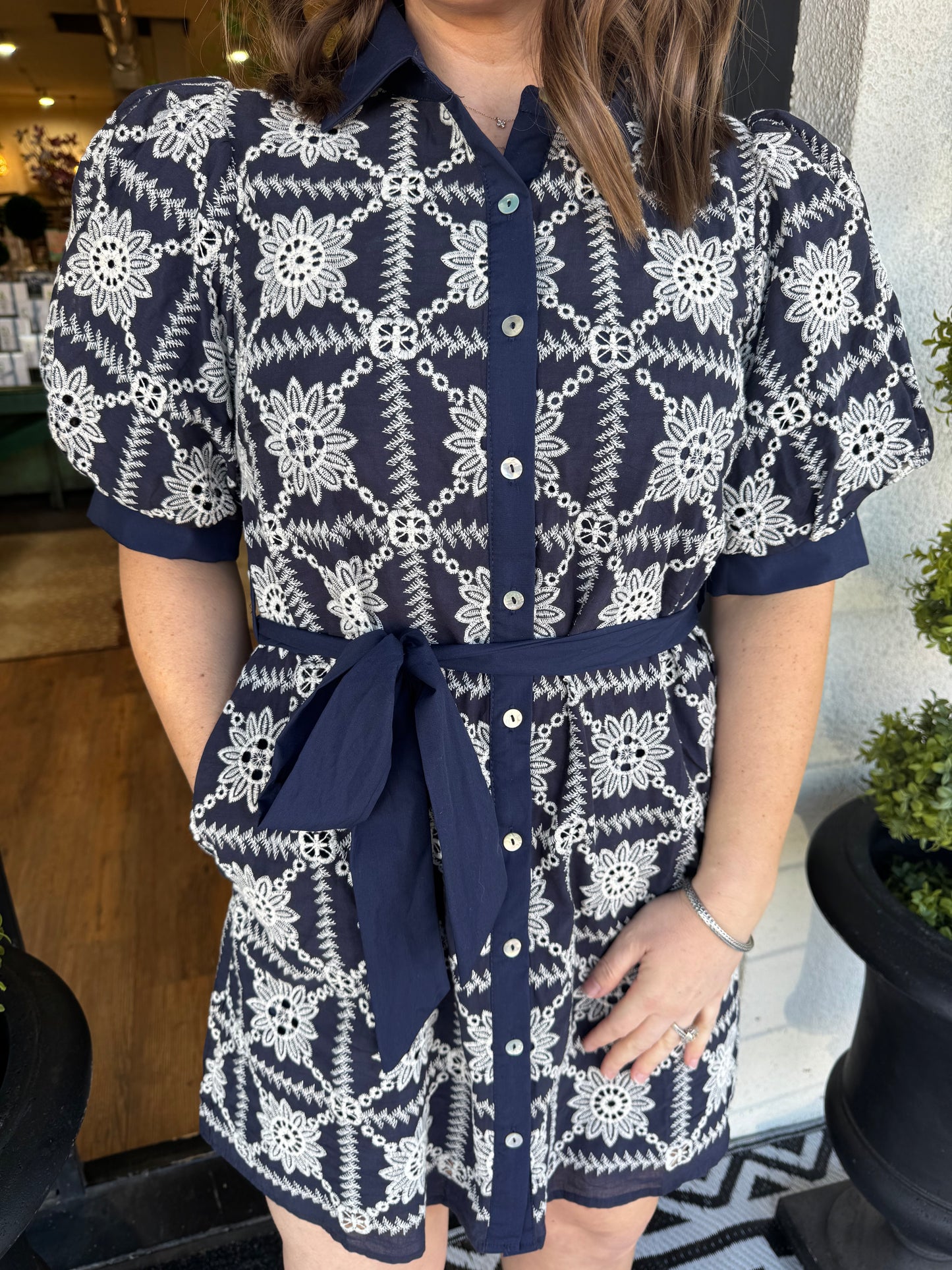 Quinn Dress - Navy