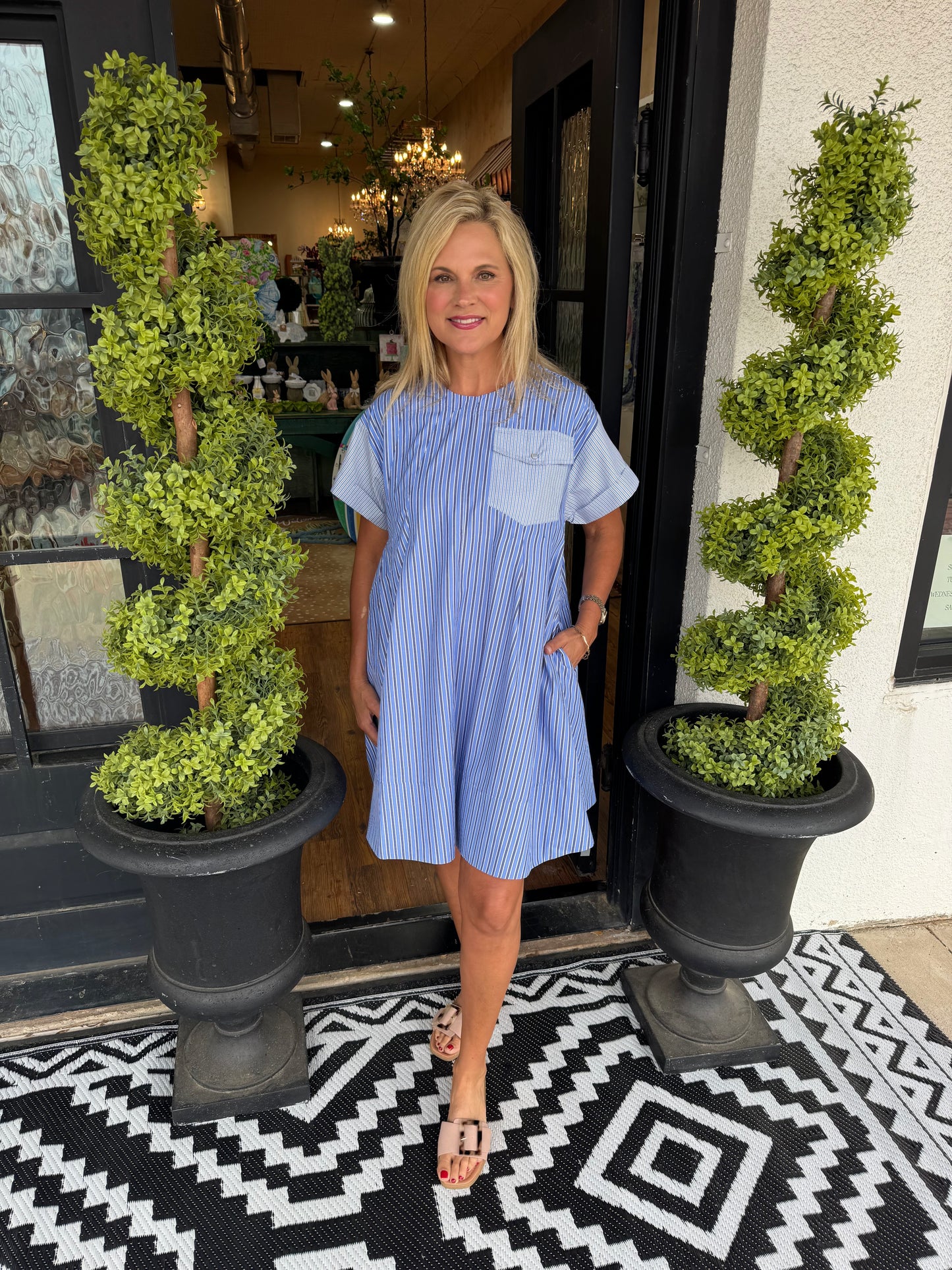 Uncle Frank Tucked Swing Dress