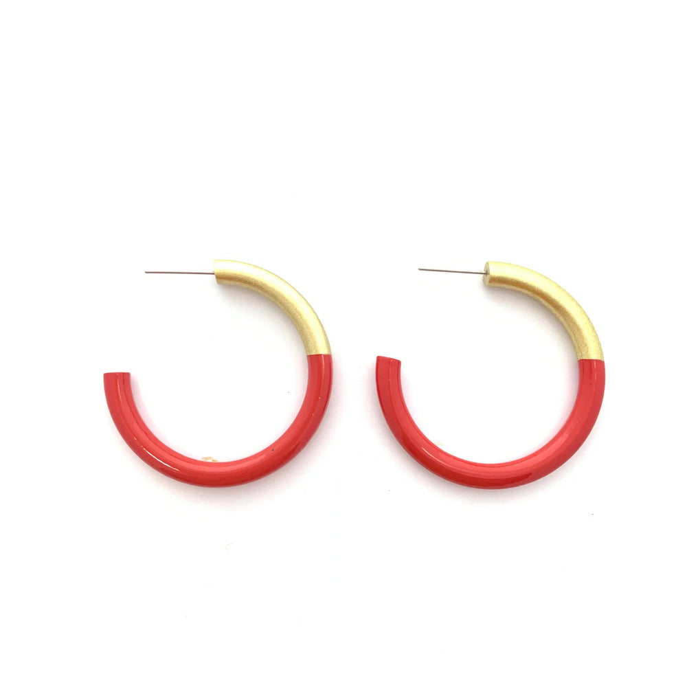 LIZ Hoops in Real Red