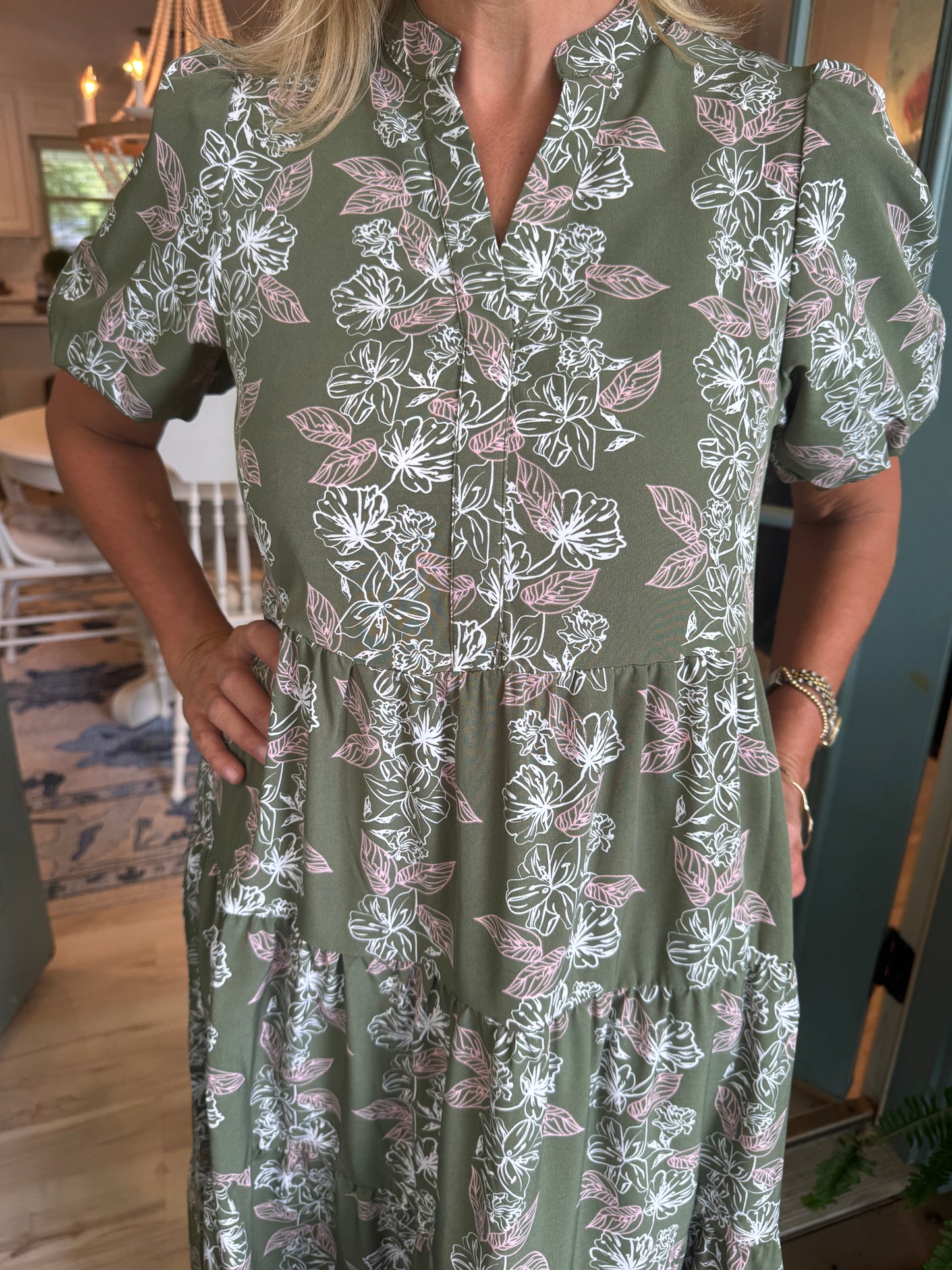 Kinsley Secret Garden Dress - Green