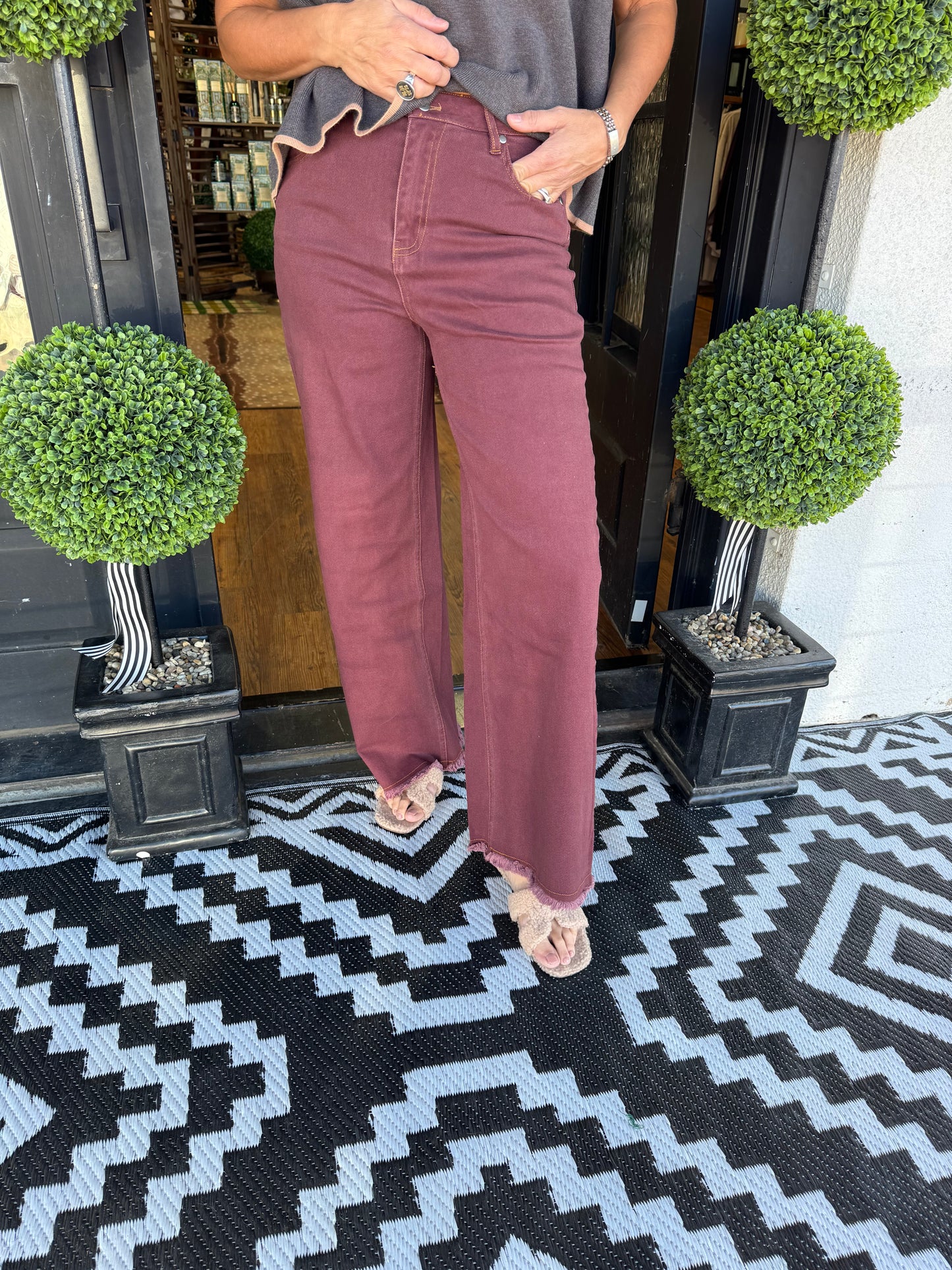 Lindale Pant - Vintage Wine