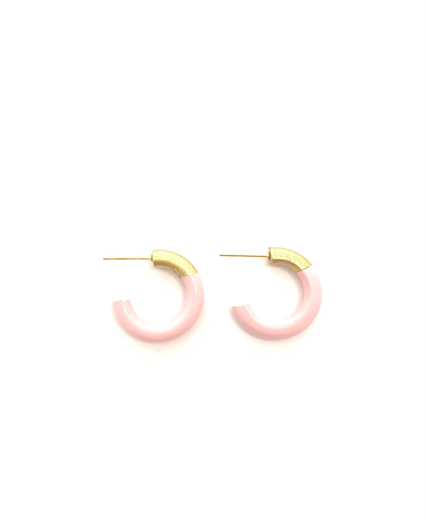 LIZ SM Hoop Earrings- Baby Pink