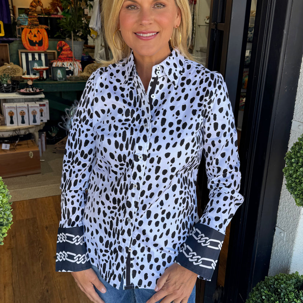 
                  
                    Tizzie Rome Shirt - Black Dalmation
                  
                