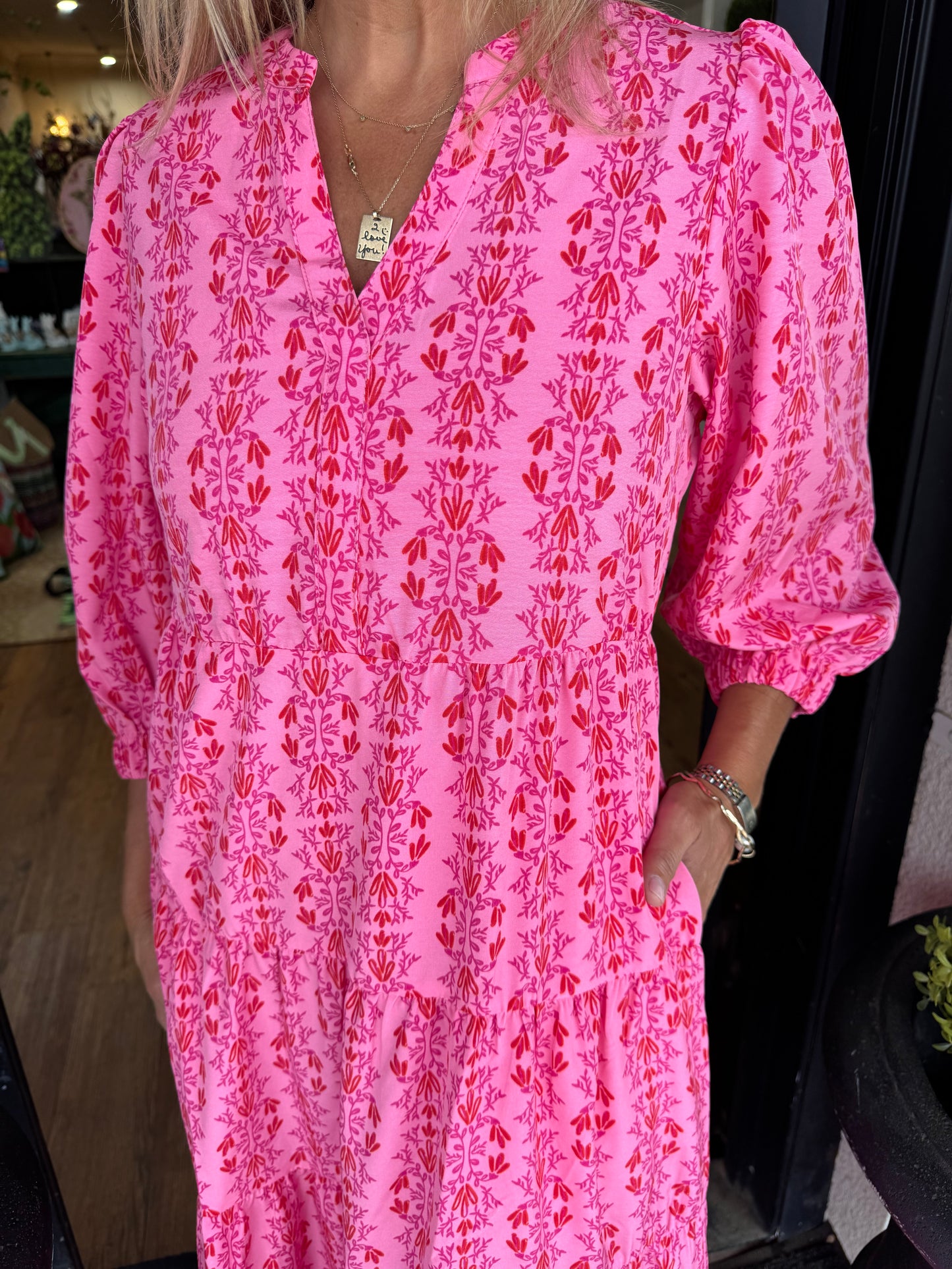 Mary Square Cameron Heirloom Dress - Pink