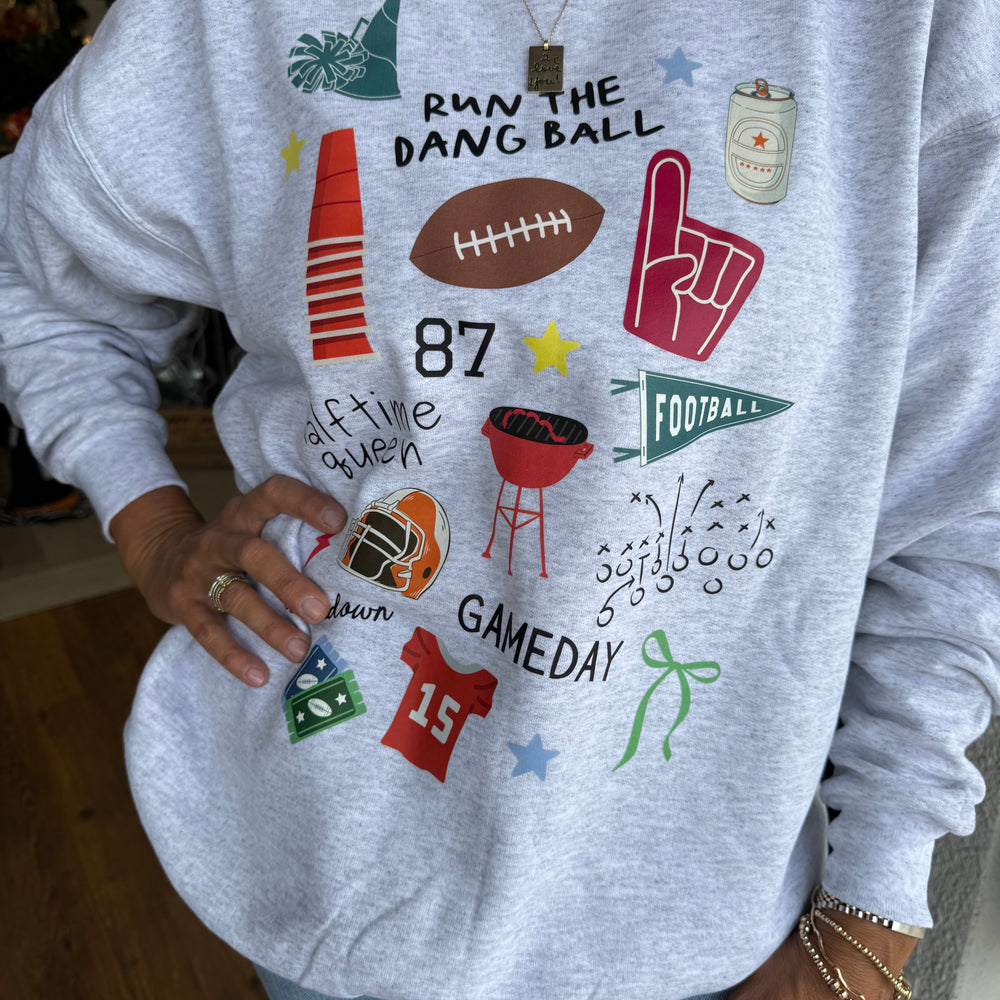 
                  
                    Run the Dang Ball Sweatshirt - Ash
                  
                