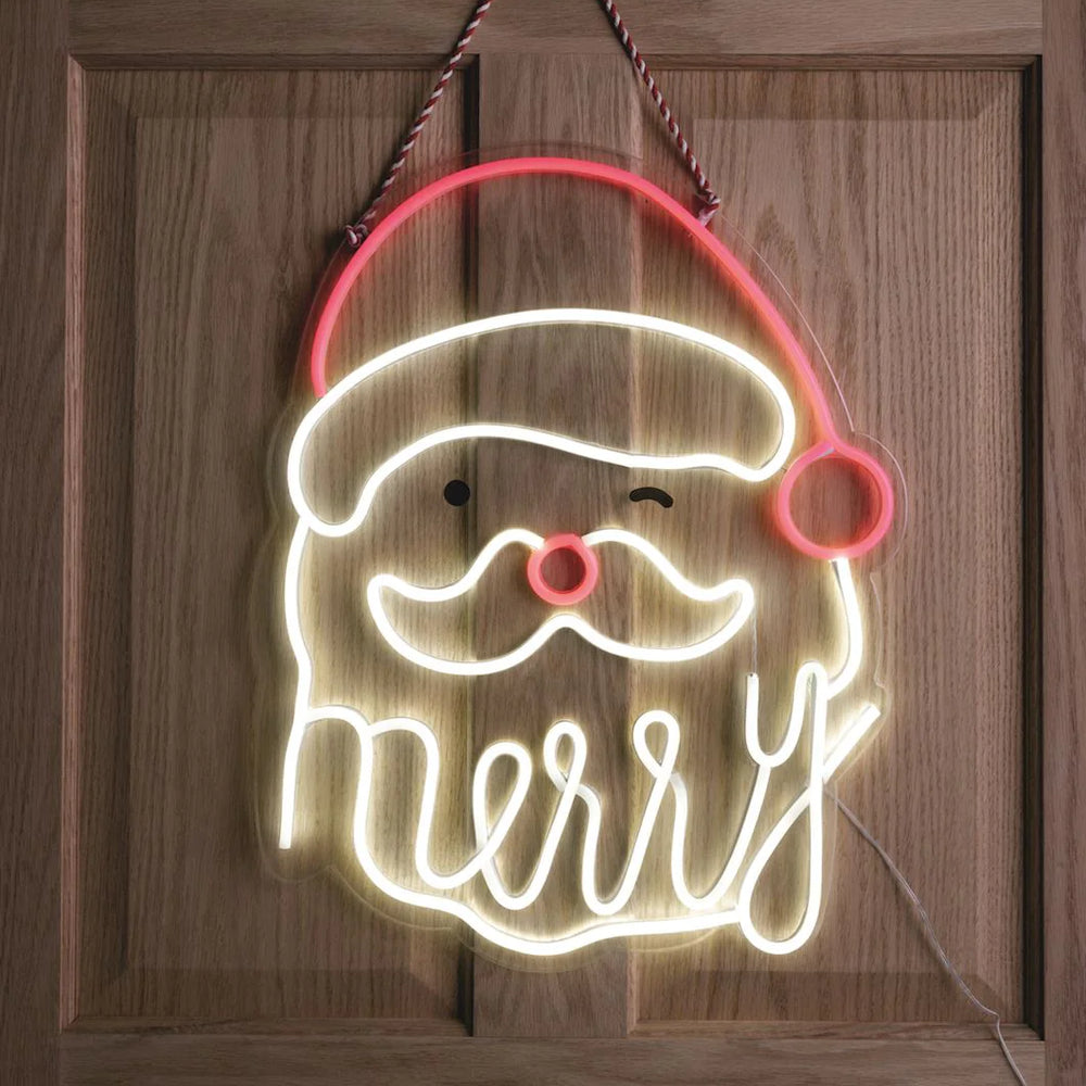 Neon Santa Door Hanger