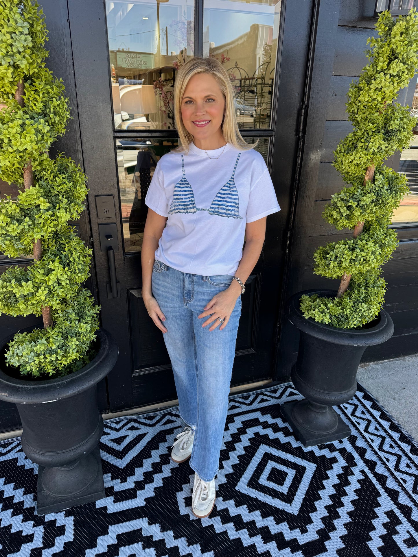 Aubrie Top - Stripe Bikini