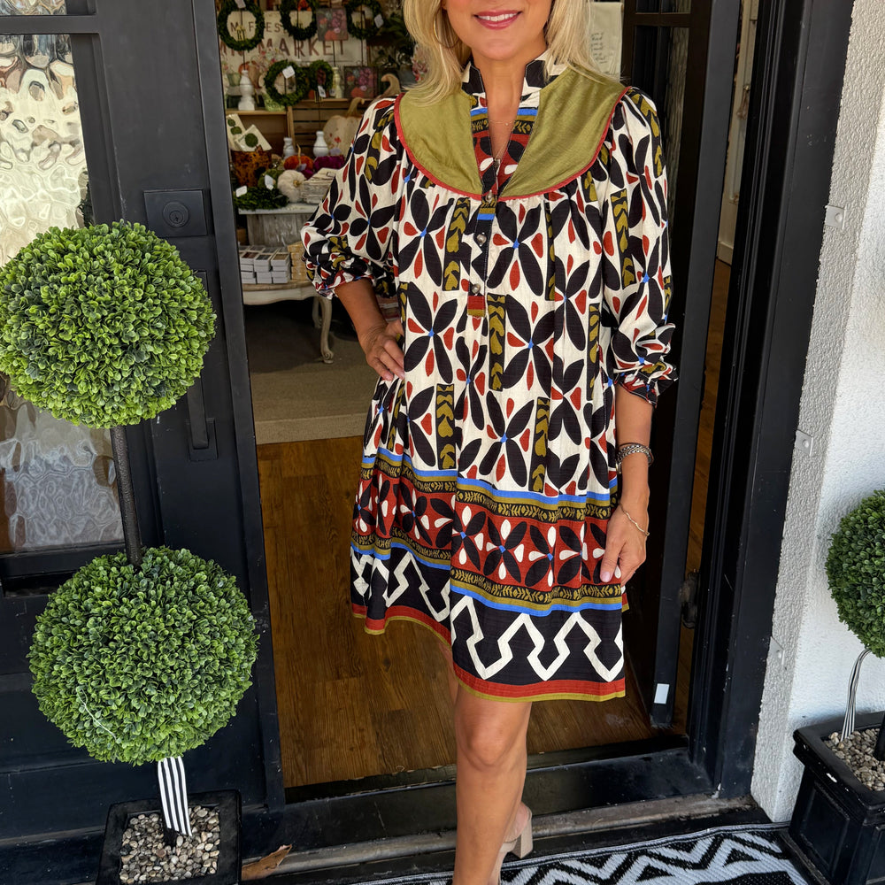 Alba Dress - Black Mix