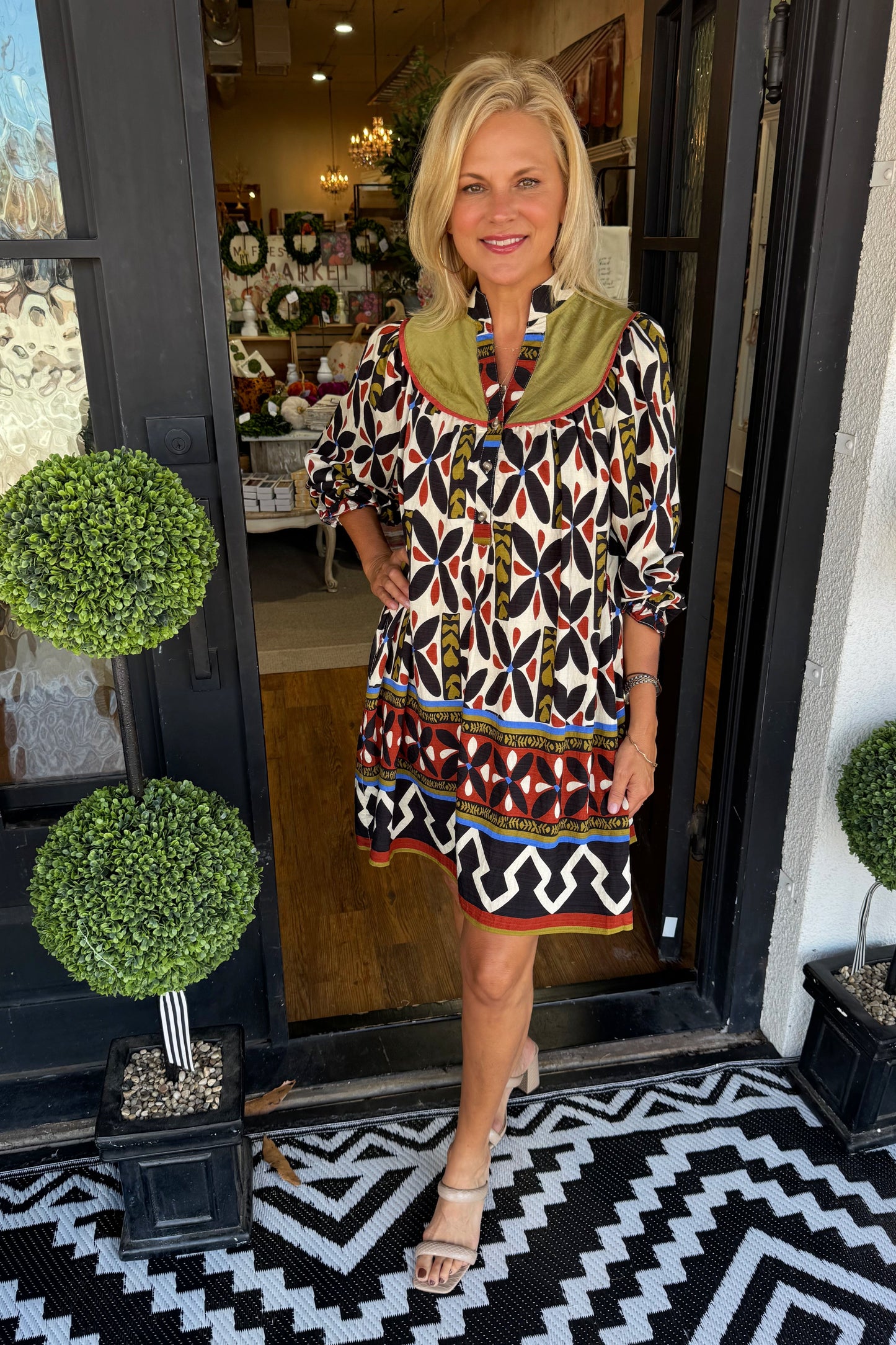 Alba Dress - Black Mix