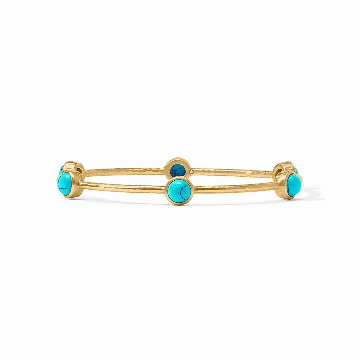 Milano Luxe Bangle - Gold - Turquoise Blue - M