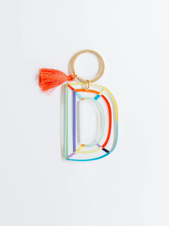 Clean Lines Letter Keychain