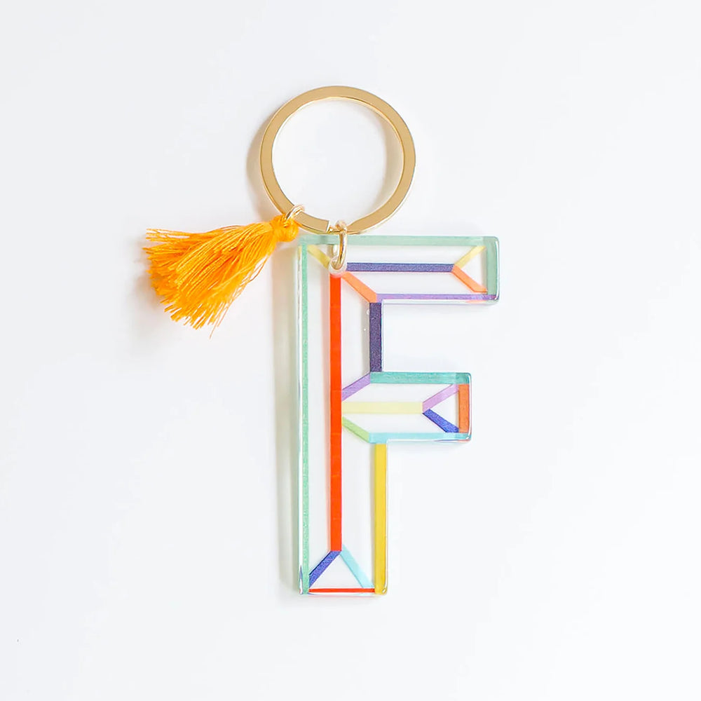 
                  
                    Clean Lines Letter Keychain
                  
                