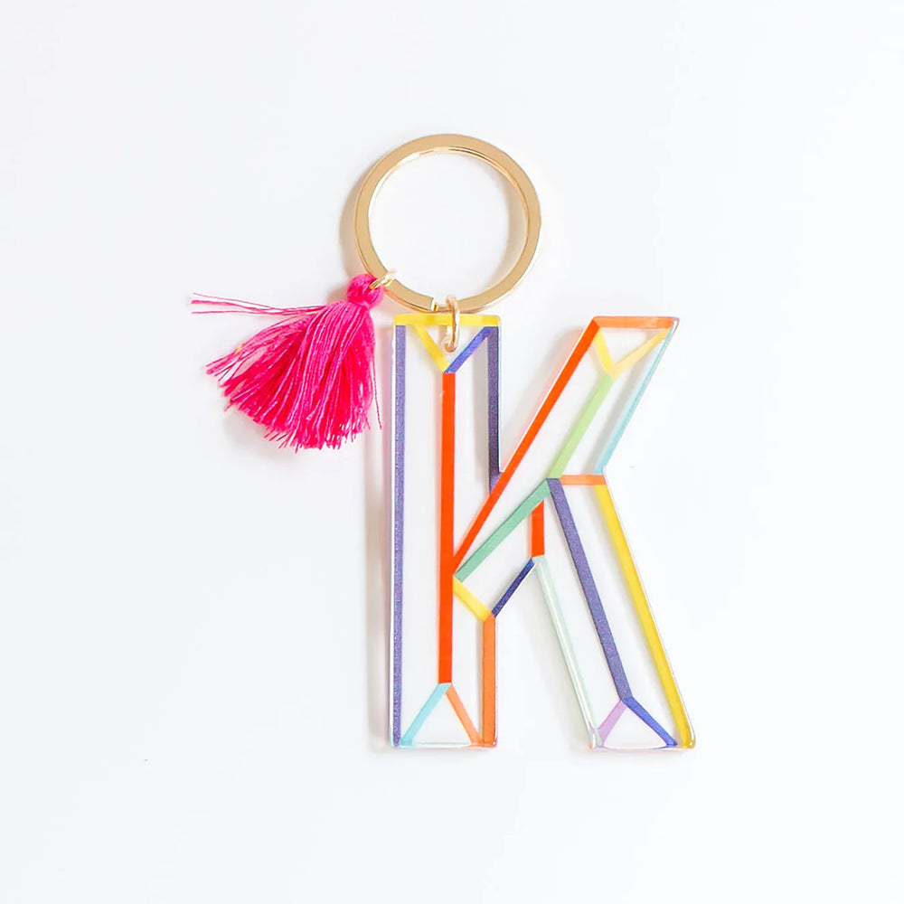 
                  
                    Clean Lines Letter Keychain
                  
                