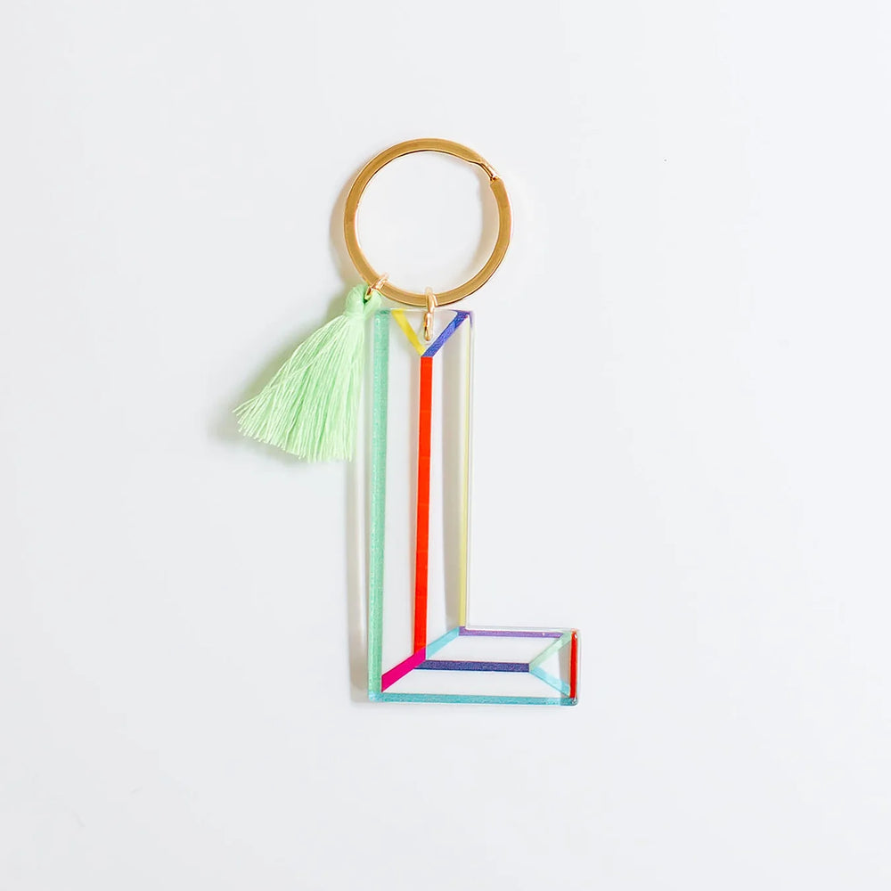 
                      
                        Clean Lines Letter Keychain
                      
                    