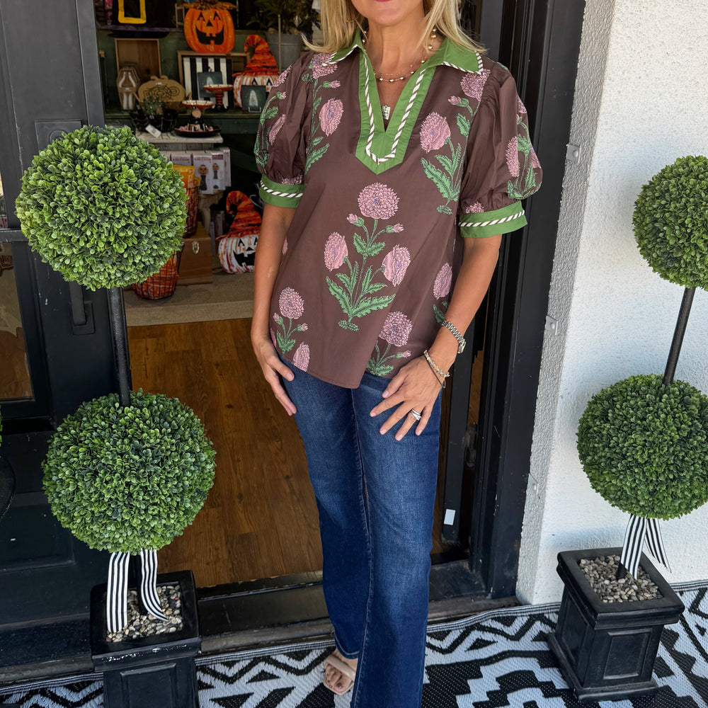 Georgina Top - Brown