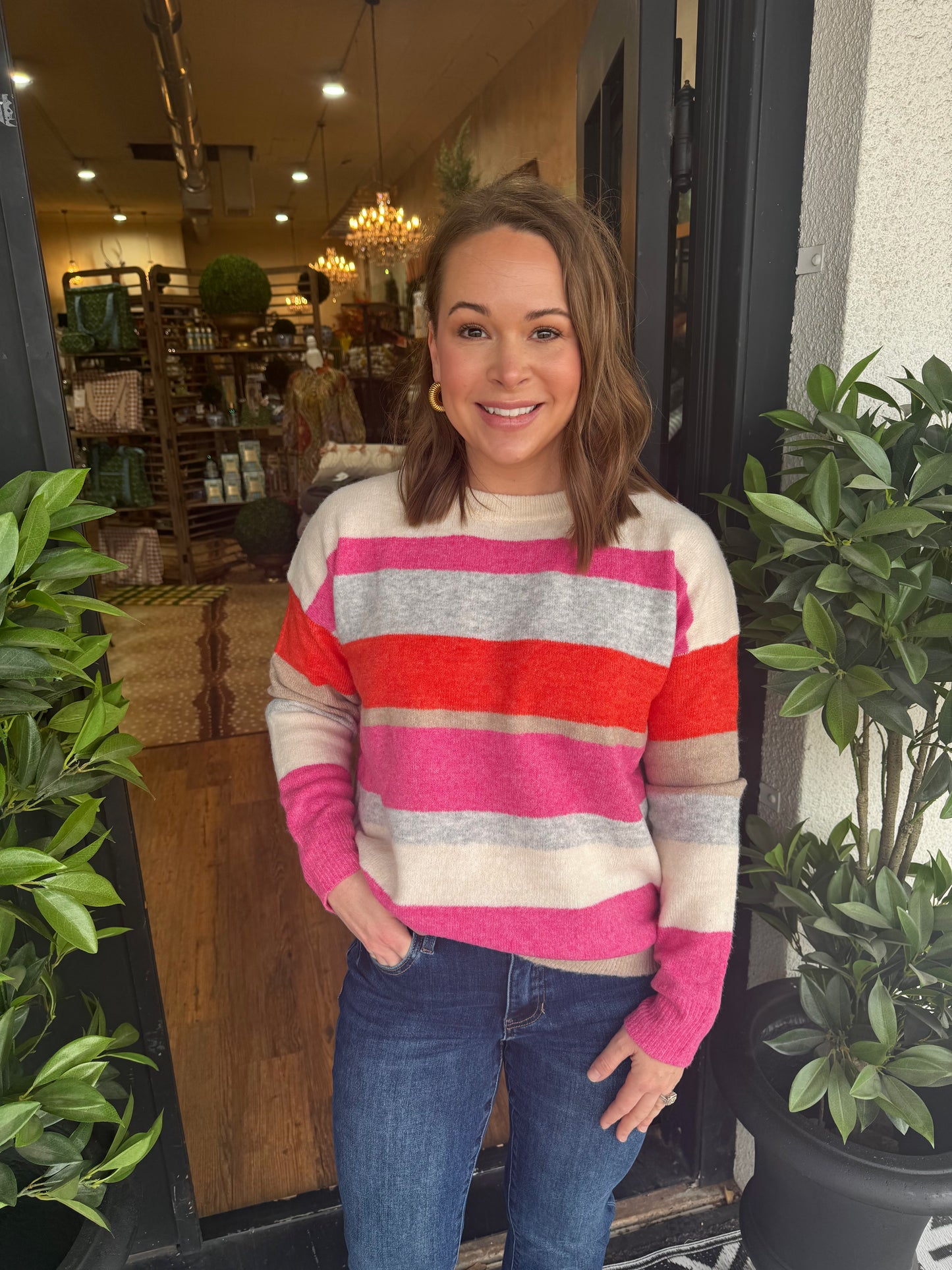 Kalia Sweater - Pink/Red