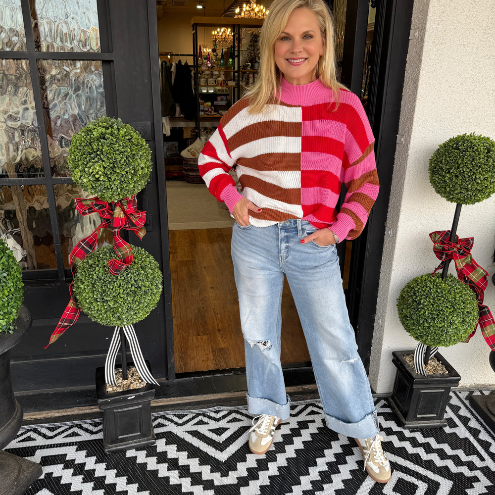 Margot Colorblock Striped Sweater