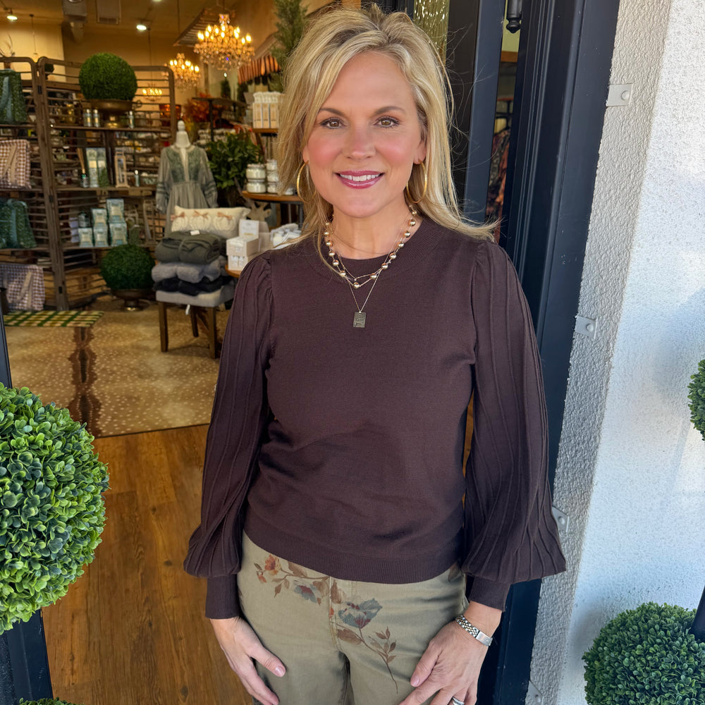 Fallon Top - Chocolate Brown