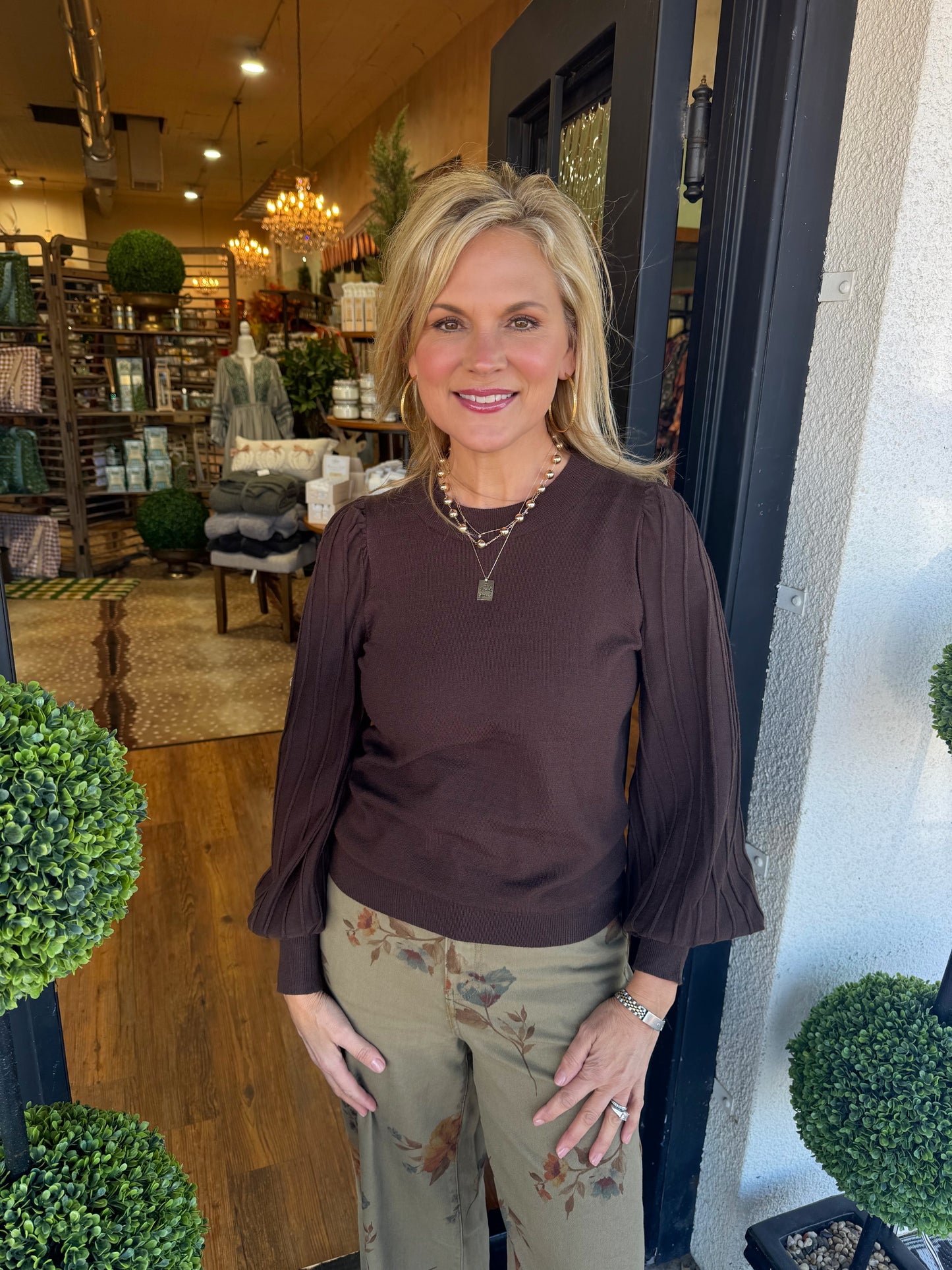 Fallon Top - Chocolate Brown