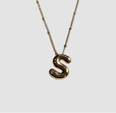 
                      
                        Balloon Letter Necklace- Gold 16"
                      
                    