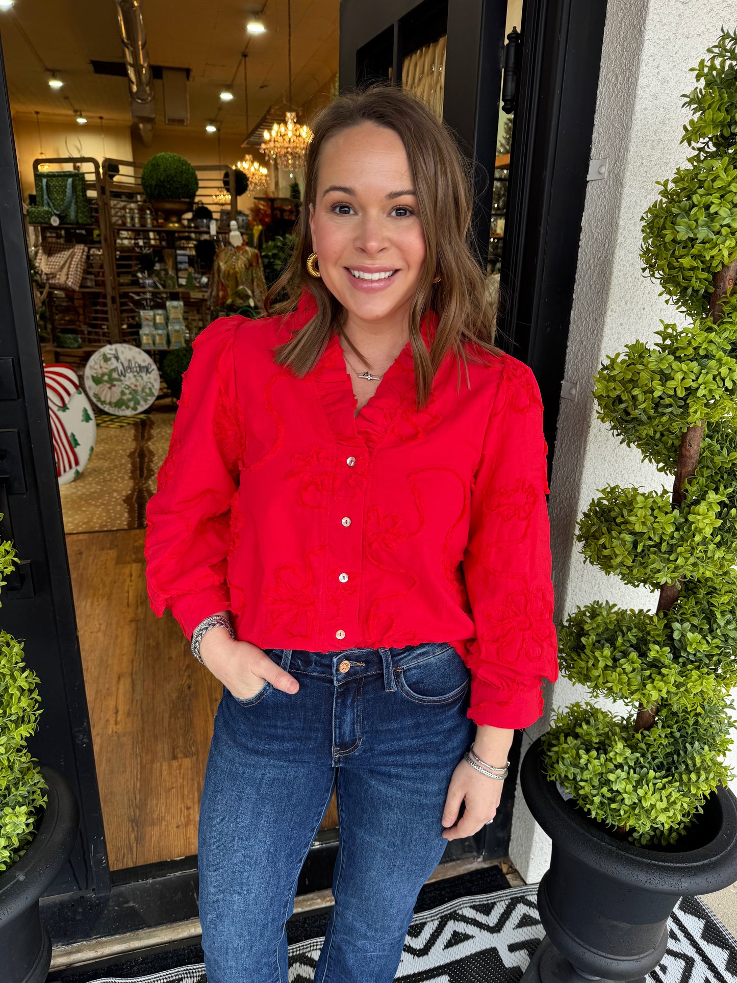 Jane Top - Tomato Red