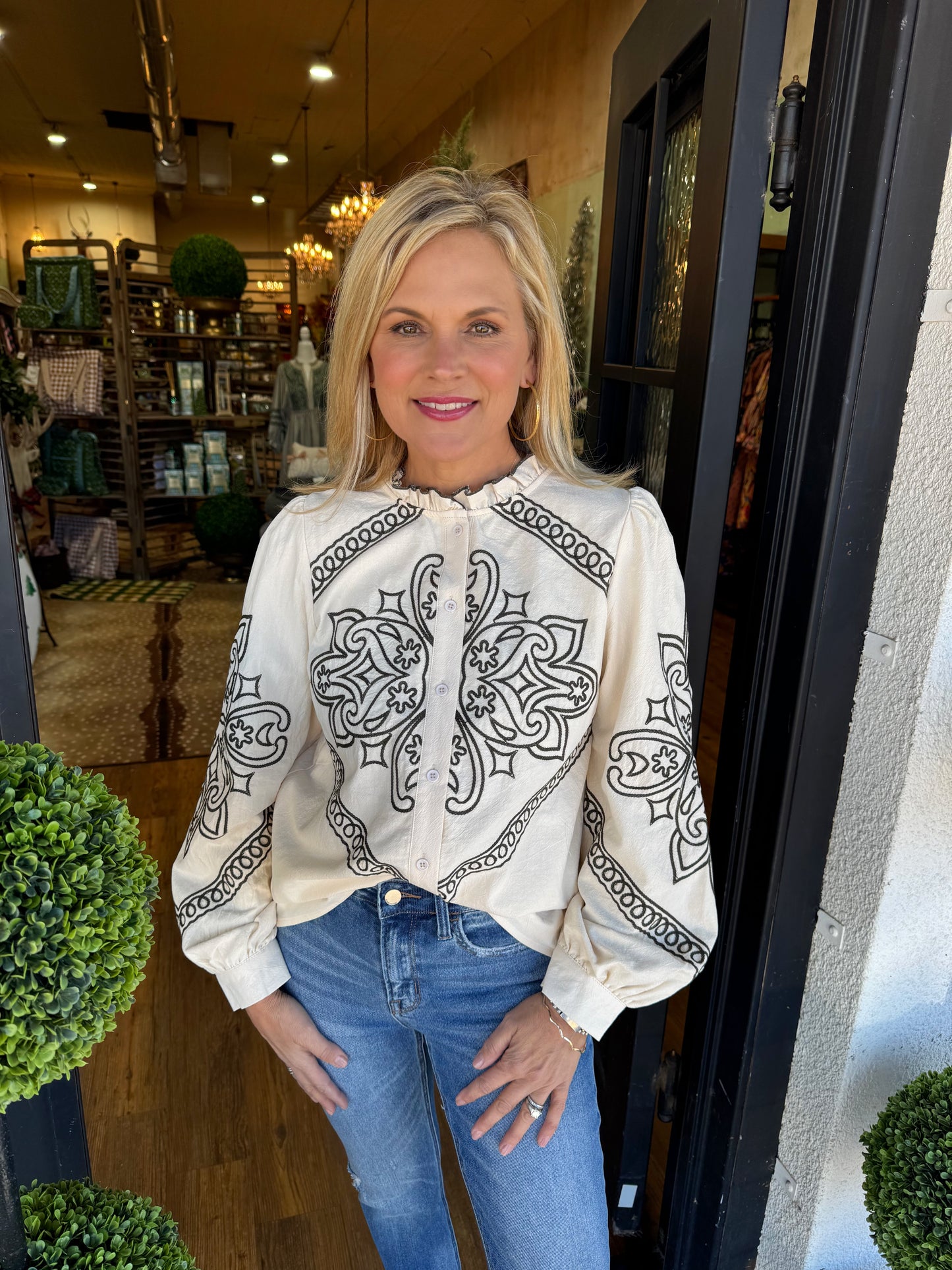 Darcy Top - Oat Milk