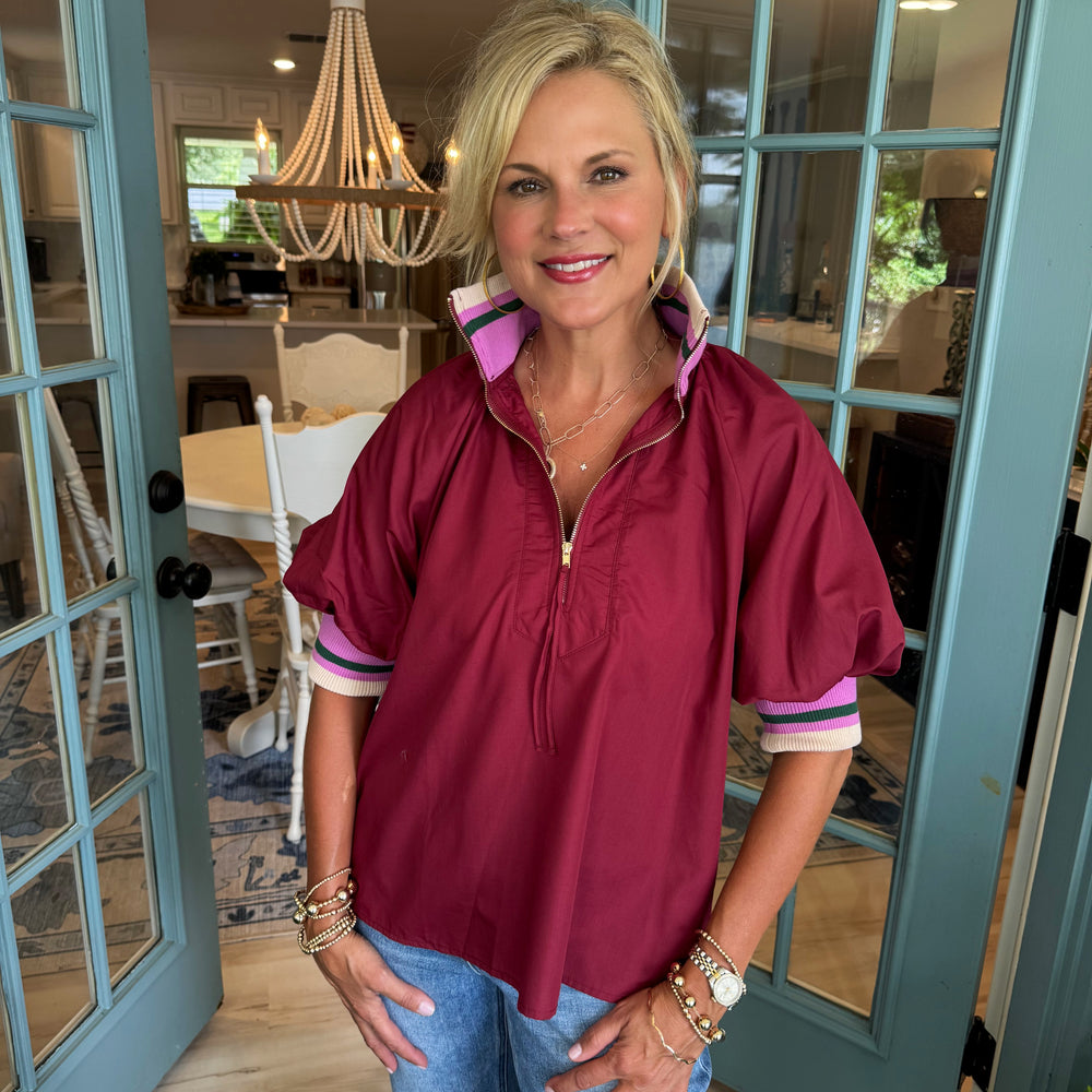 Mackenzie Top - Burgundy