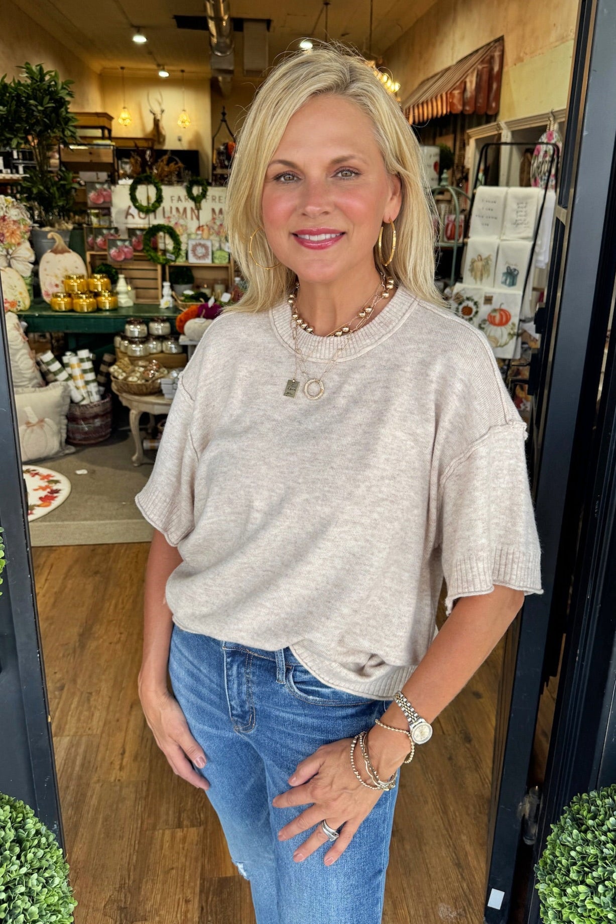 Janie Top - Oatmeal