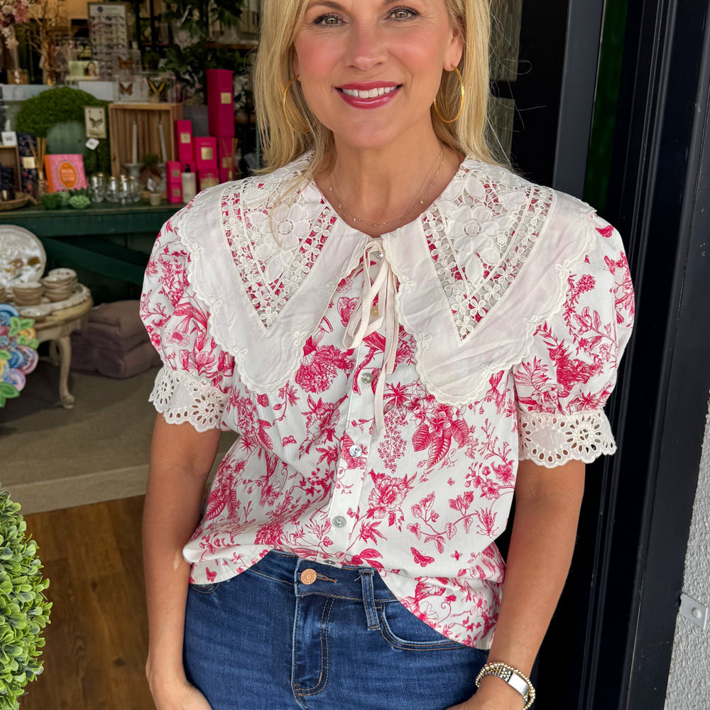 
                  
                    Ivy Floral Top- Magenta
                  
                