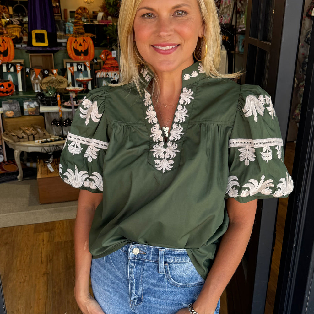 Savannah Top - Dark Green