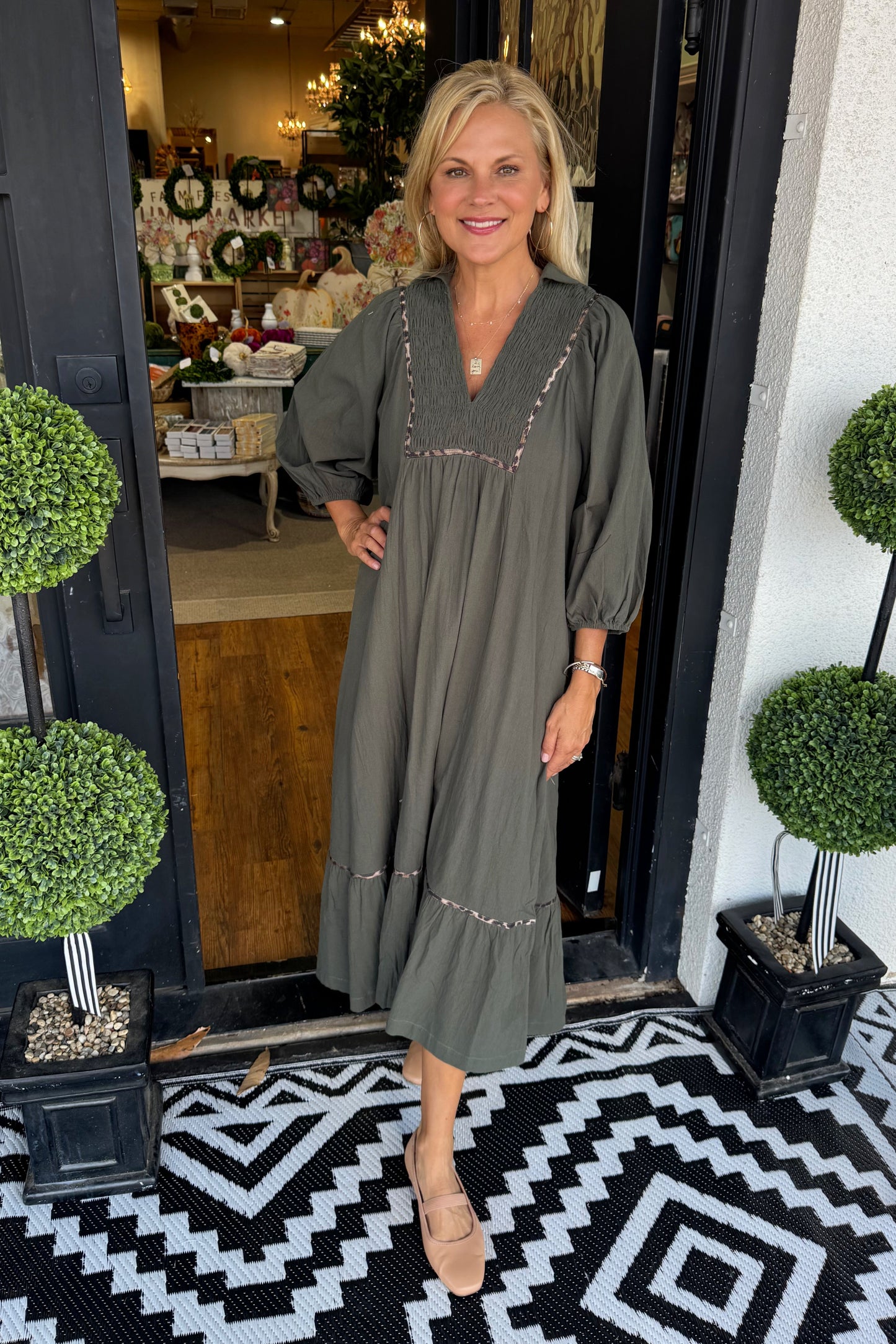 Martha Dress - Olive
