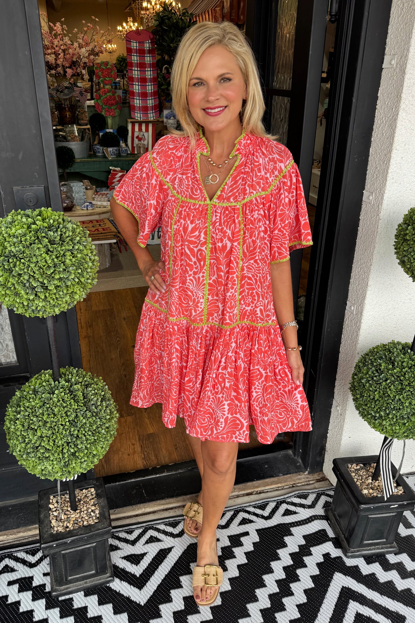 Uncle Frank Contrast Stitched Dress