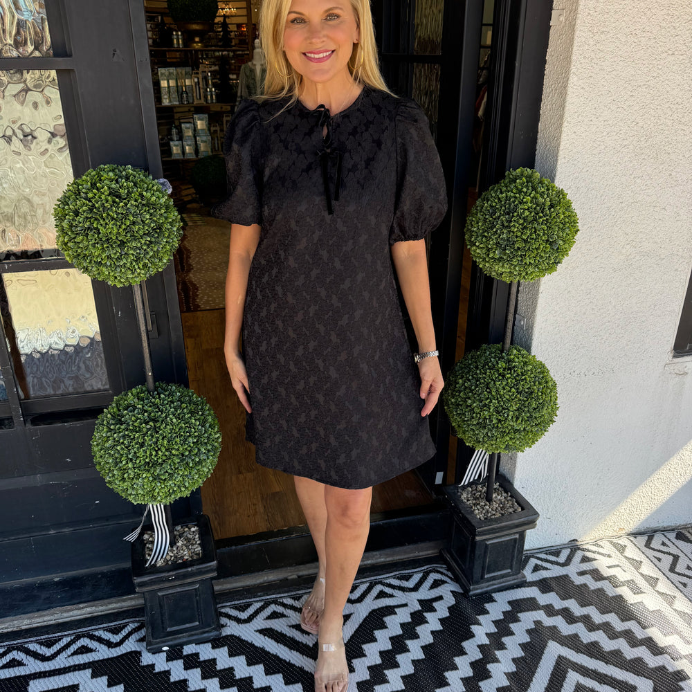 Mary Square Lana Jet Black Dress