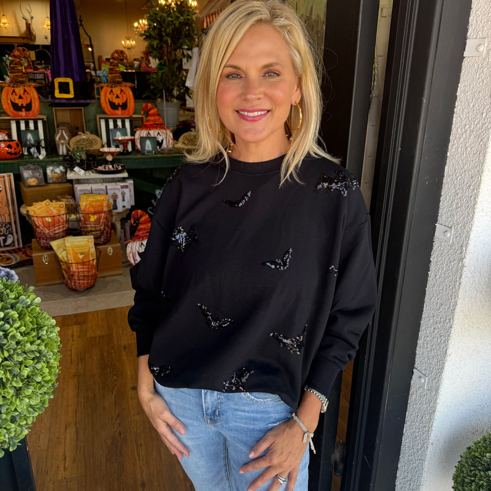 Sarah Bats Sweatshirt - Black