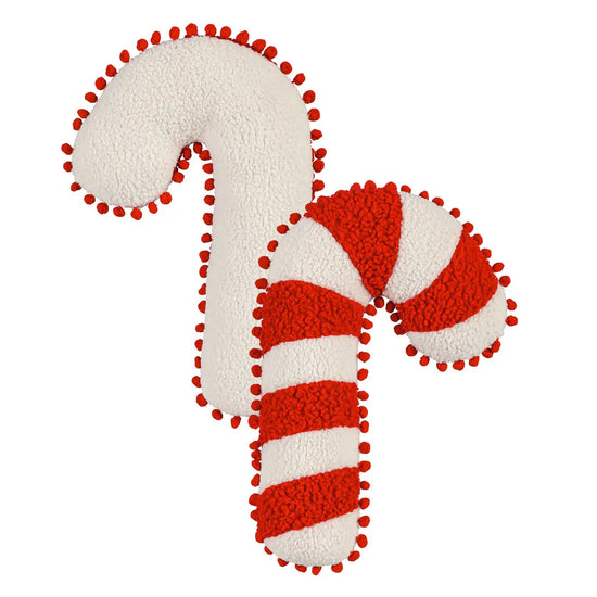 12"X 19" Candy Cane Shaped Pillow